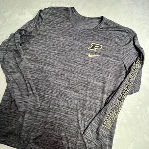 Nike Purdue Boilermakers Shirt Adult XL‎ Gray Lightweight Dri Fit NCAA